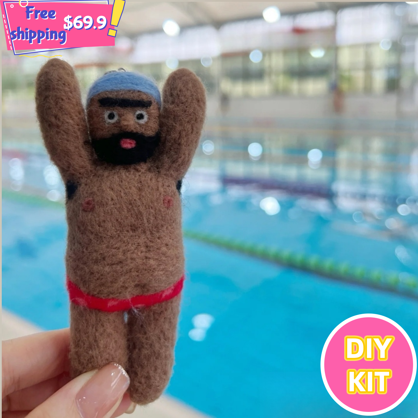 Buff Diver – Funny Needle Felting Kit for Beginners