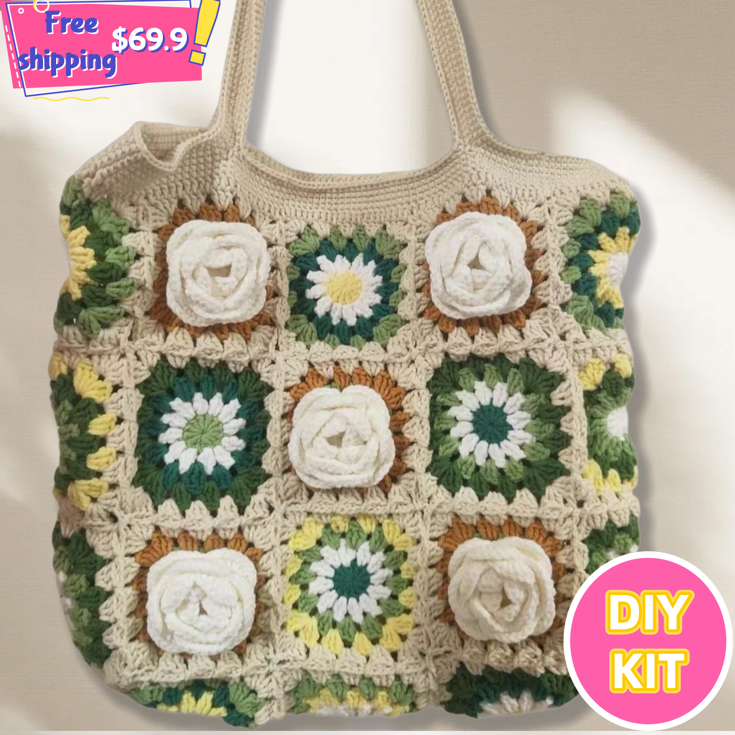 Camellia Classic Carryall Crochet Kit