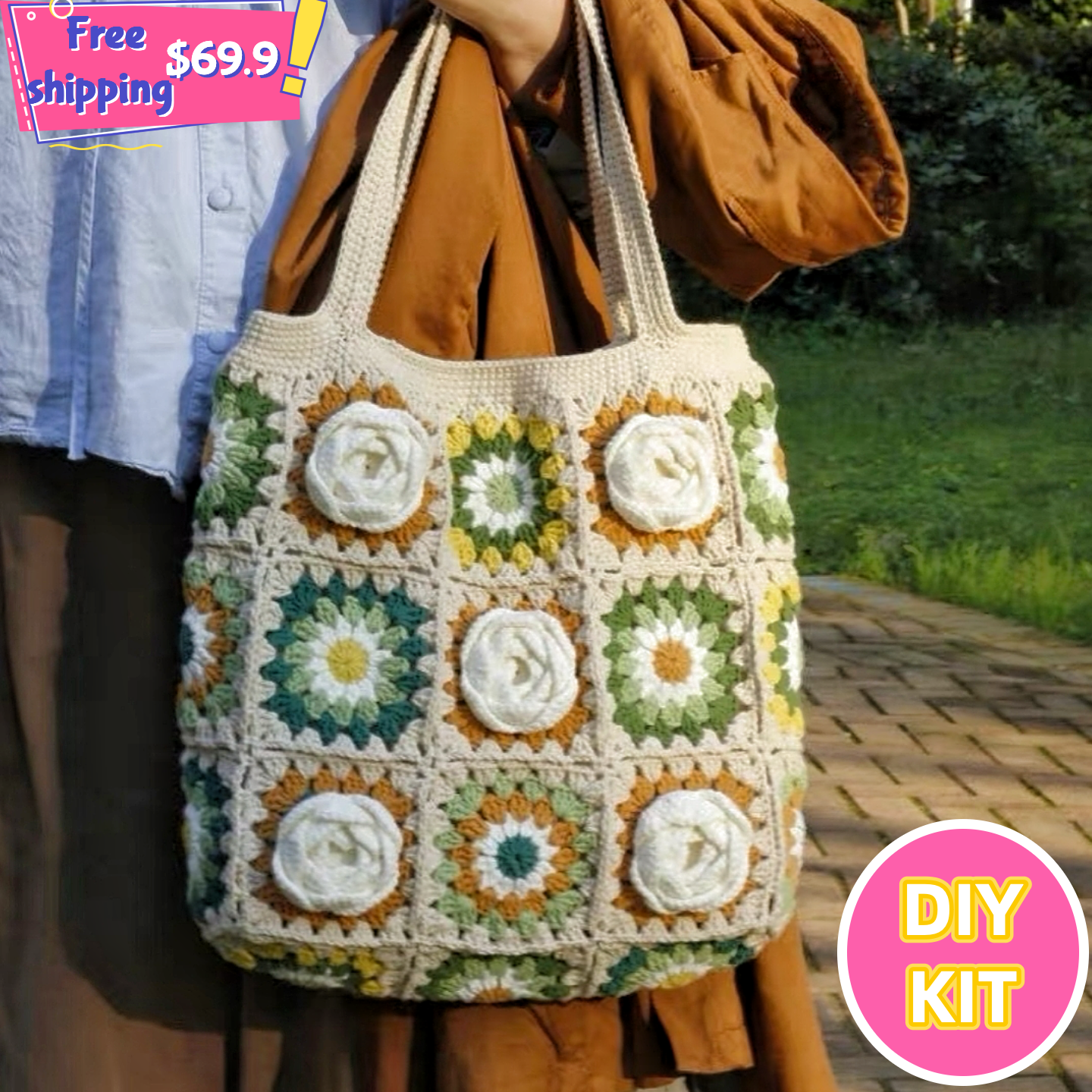 Camellia Classic Carryall Crochet Kit