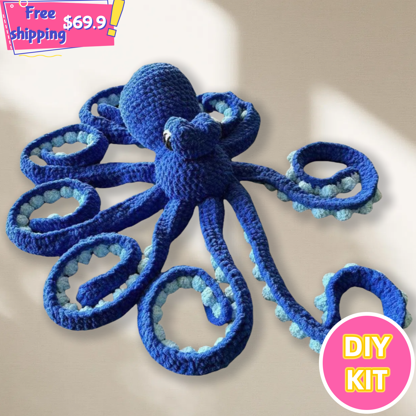 Giant Octo Buddy – Crochet Your Own Oversized Octopus Friend
