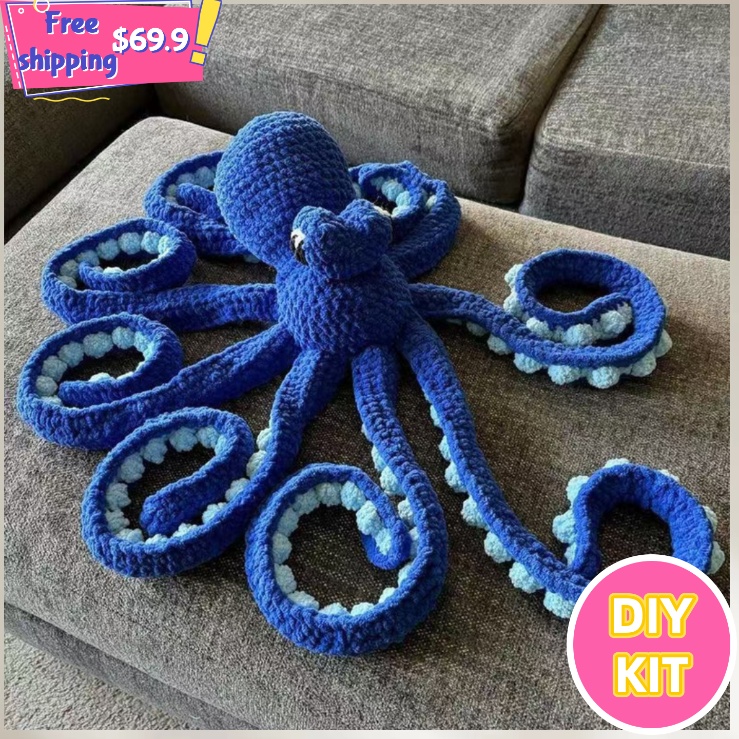 Giant Octo Buddy – Crochet Your Own Oversized Octopus Friend