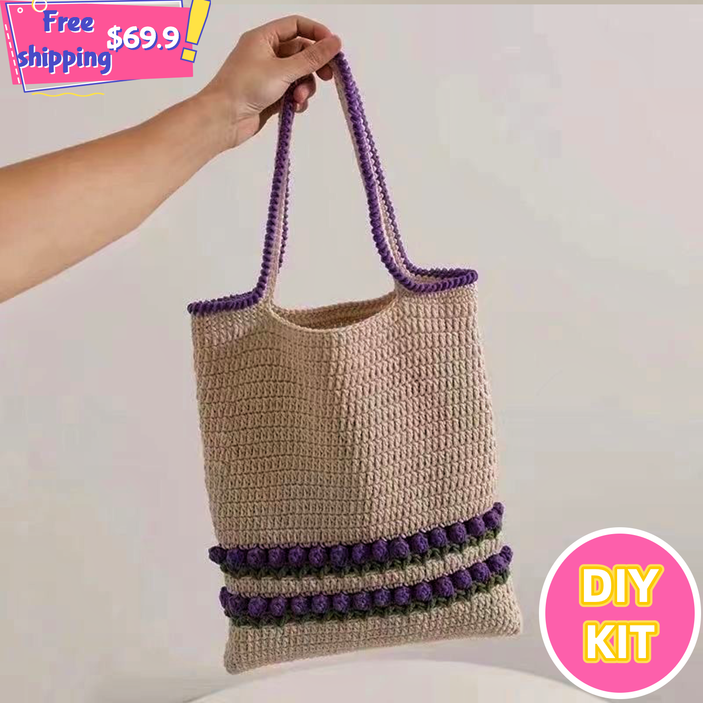 Everyday Tulip Tote Crochet DIY Kit