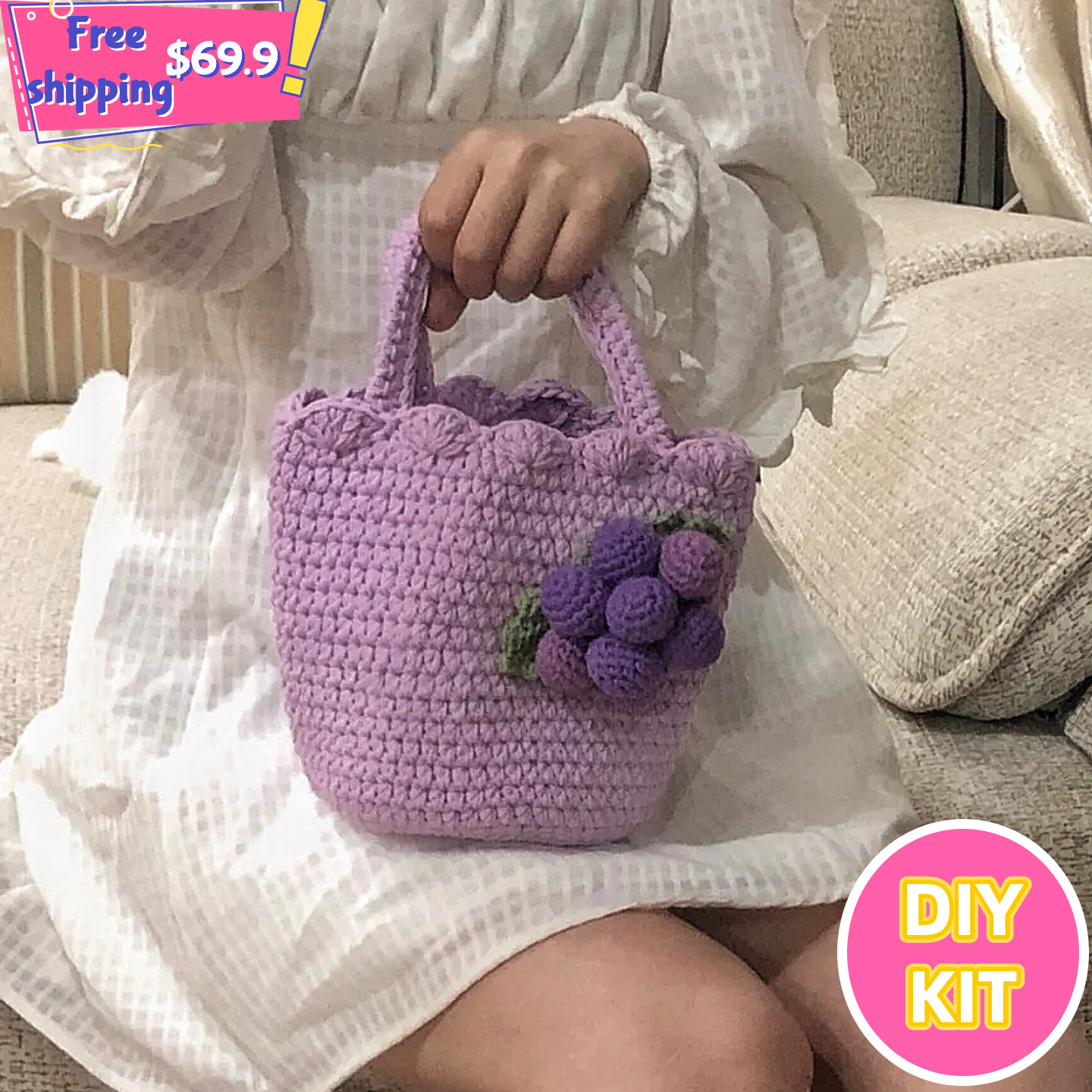 The Grape Escape Crochet Bag