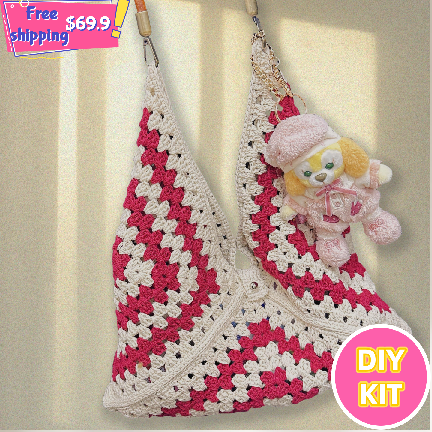 Tri-Granny Crochet Bag