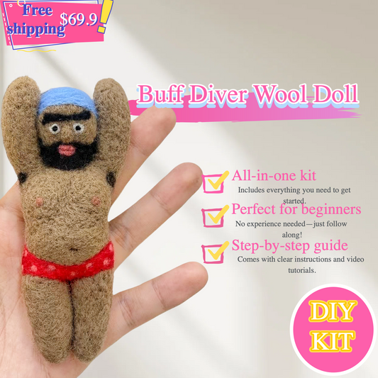 Buff Diver – Funny Needle Felting Kit for Beginners