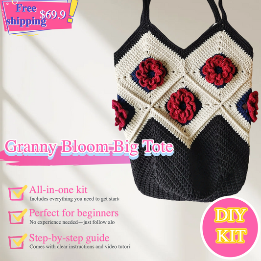 Granny Rose Big Tote Crochet Kit