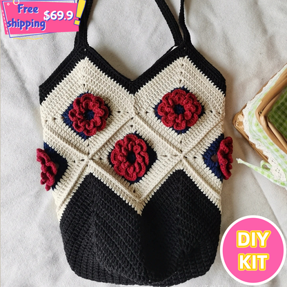 Granny Rose Big Tote Crochet Kit