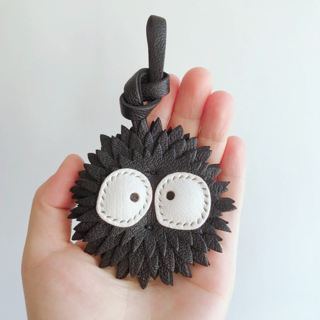 Handmade Leather Soot Sprites Bag Charm