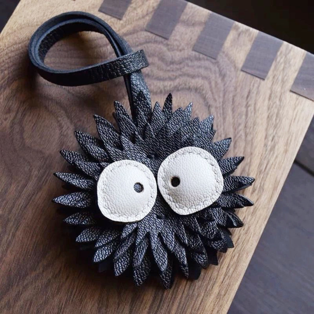 Handmade Leather Soot Sprites Bag Charm