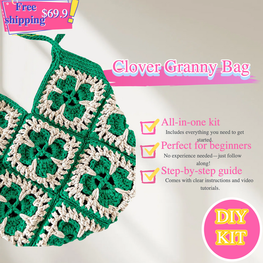 Lucky Clover Granny Tote – Crochet DIY Kit