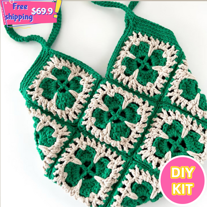 Lucky Clover Granny Tote – Crochet DIY Kit