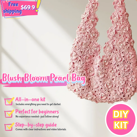 Pearl-Embraced Blossom Crochet Bag Kit